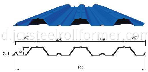 3 inci komposit Decking Sheet Mesin Roll Forming-Lantai Mesin Deck